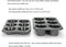 Jumbo muffin pan 6 Cup, deep muffin pan extra large cupcake tin black granite finish carbon steel baking pan 3.5dia x3 inch cup
